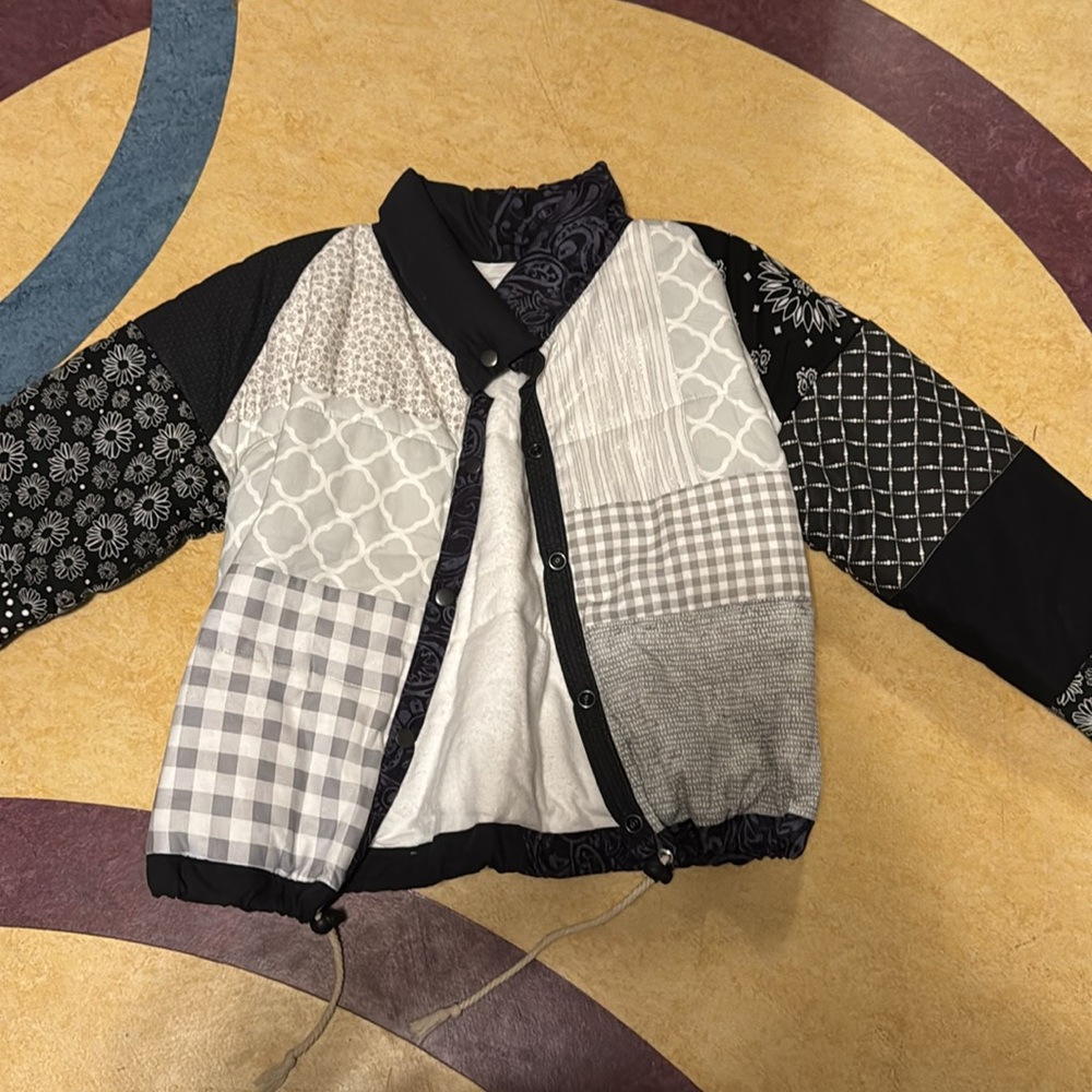 patchwork puffer jacket - Picture 2 of 4